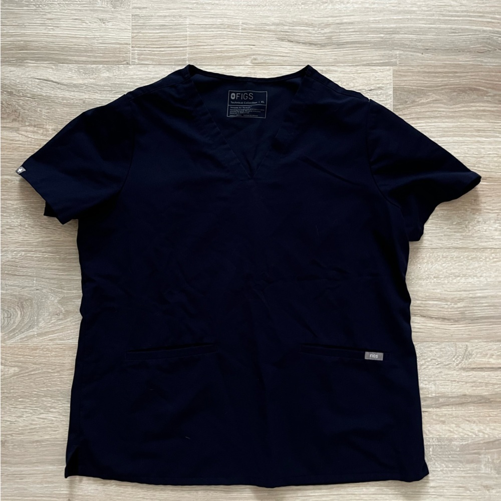 FIGS Women’s Slim Casma Scrub Top Navy Blue - Size XL